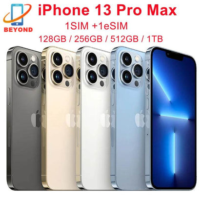 Apple iPhone 13 Pro Max 128GB 256GB 512GB 1TB ROM Genuine OLED A15 IOS Face ID NFC 98% New Original Unlocked 5G Cell Phone - FLORANZANI- Beauté & Santé