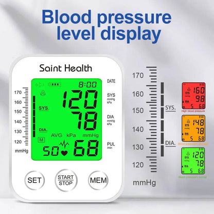 Saint Health Portable Russian Voice Arm Automatic Blood Pressure Monitor BP Sphygmomanometer Tensiometer Heart Rate Pulse Meter - FLORANZANI- Beauté & Santé