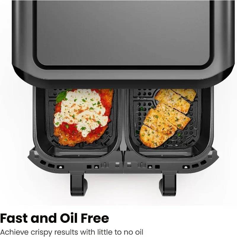 CHEFMAN 6 Quart Dual Basket Air Fryer Oven with Easy View Windows, Sync Finish, Hi-Fry, Auto Shutoff - FLORANZANI- Beauté & Santé