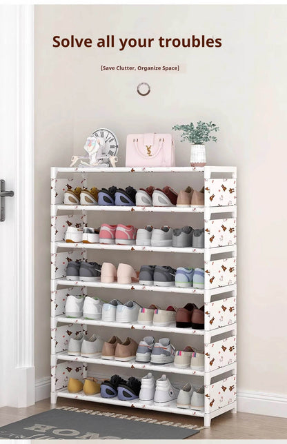 Bear pattern Shoe Rack Furniture Multi-Layer Outside Cover Storage Cabinet Home Indoor Waterproof Protective Organize shoe rack - FLORANZANI- Beauté & Santé