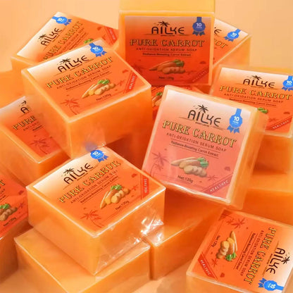 AILKE Carrot Whitening Anti Oxidant Soap, With Vitamin C, Boost Collagen, Skin Brightening and Glowing, For Body & Face - FLORANZANI- Beauté & Santé