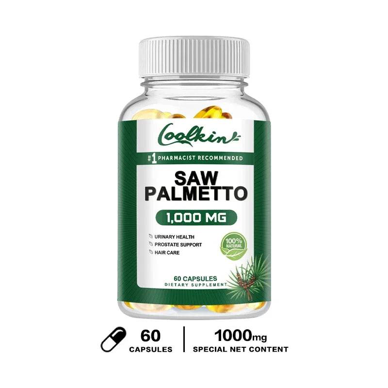 Saw Palmetto Capsules, Fatty Acids and Essential Nutrients From Saw Palmetto Berries Men's Health Support Non-GMO - FLORANZANI- Beauté & Santé