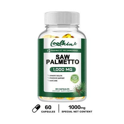 Saw Palmetto Capsules, Fatty Acids and Essential Nutrients From Saw Palmetto Berries Men's Health Support Non-GMO - FLORANZANI- Beauté & Santé