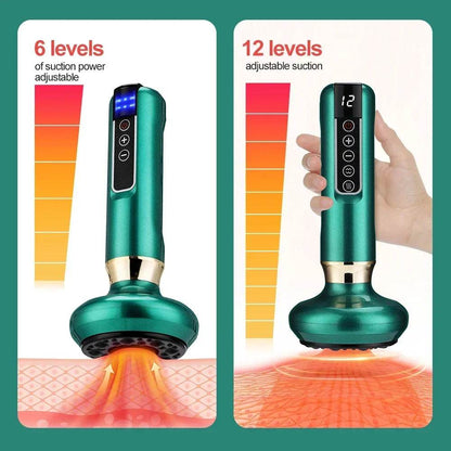 Tricolor Electric Massager GuaSha Anti Cellulite Vacuum Suction Cup Beauty Health Scraping Infrared Heat Slimming Massage Thera - FLORANZANI- Beauté & Santé