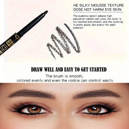 3pcs Long-Lasting Waterproof Black Eyeliner Pencils - Smudge & Sweat Proof for Bold Eye Makeup, Perfect Gift - FLORANZANI- Beauté & Santé