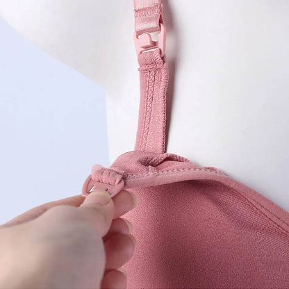 Breastfeeding Bra Upper Buckle And No Steel Ring Double Layer Seamless Postpartum Breastfeeding Bra Removable Chest Pad - FLORANZANI- Beauté & Santé