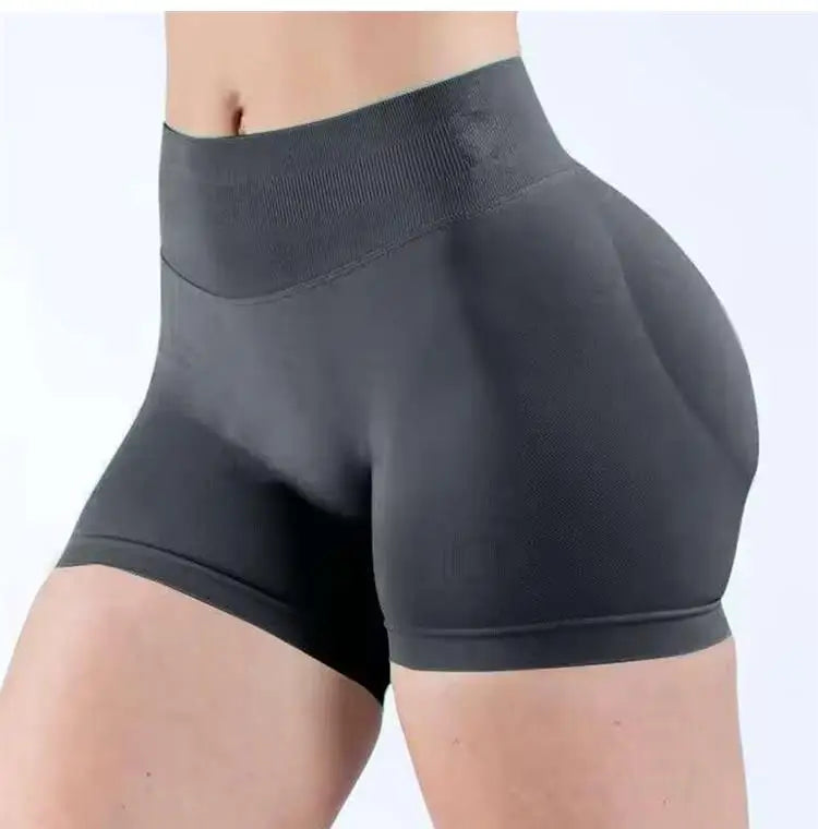 Epligg Women Fitness Sports Shorts 4.5" With logo Gym Shorts Low Ribbed Band Workout Scrunch Butt Yoga Booty Running Short Pants - FLORANZANI- Beauté & Santé