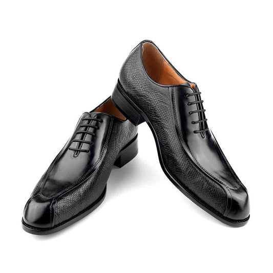 Deluxe Men's Leather Shoes Formal Dress Shoes Wedding Party Oxford Handmade Comfortable Lace Up Genuine Leather Men's Shoe - FLORANZANI- Beauté & Santé