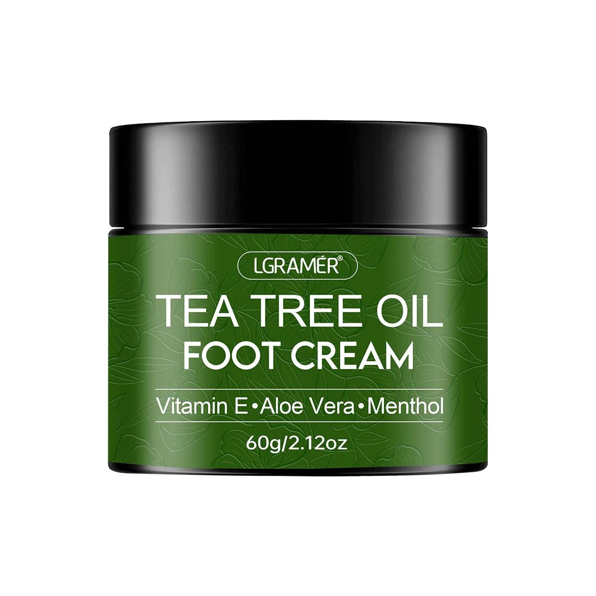 Tea Tree Oil Foot Cream Improves Skin Roughness Softens Cracked Feet Exfoliating Daily Foot Care Solution Lasting Moisturization - FLORANZANI- Beauté & Santé