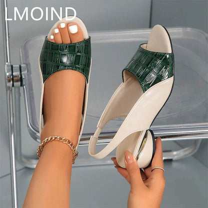 Women Mid Heels Sandals Fashion Dress Chunky Open Toe Shoes New Casual Designer Pumps Classic Brand Femme Zapatos - FLORANZANI- Beauté & Santé