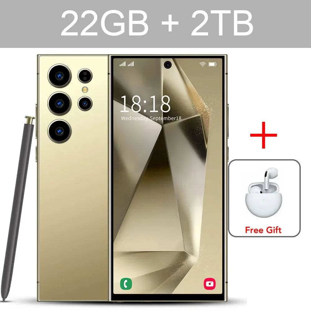 New S24 Ultra 7.3HD Cellphones Global Version 4G 5G Original Smartphone Android 14 Cell Phone Snapdragon 8 gen 3 Mobile Phones - FLORANZANI- Beauté & Santé