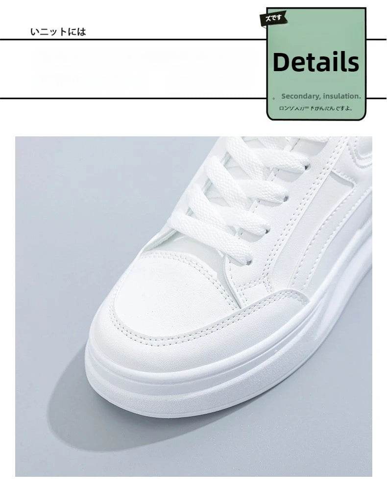 Outdoor Women Walking Shoes Skateboarding Shoes Women Sneakers PU Leather Lace-Up Breathable Jogging Casual Sneakers De Mujer - FLORANZANI- Beauté & Santé