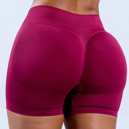 Impact Shorts Low Ribbed Band Gym Shorts Women Workout Clothes Scrunch Bum Seamless Shorts Yoga Biker Sports Shorts - FLORANZANI- Beauté & Santé