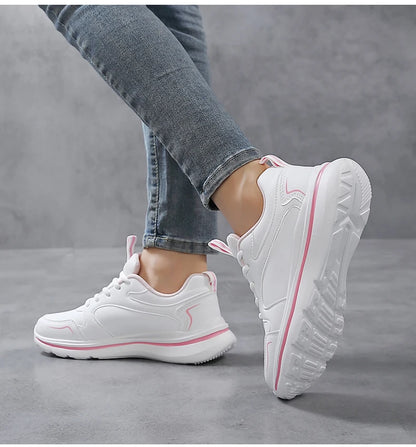 Women Casual Sneakers Running Sport Shoes Mesh Breathable Female Walking Jogging Shoes Comfortable Black White Tennis Sneakers