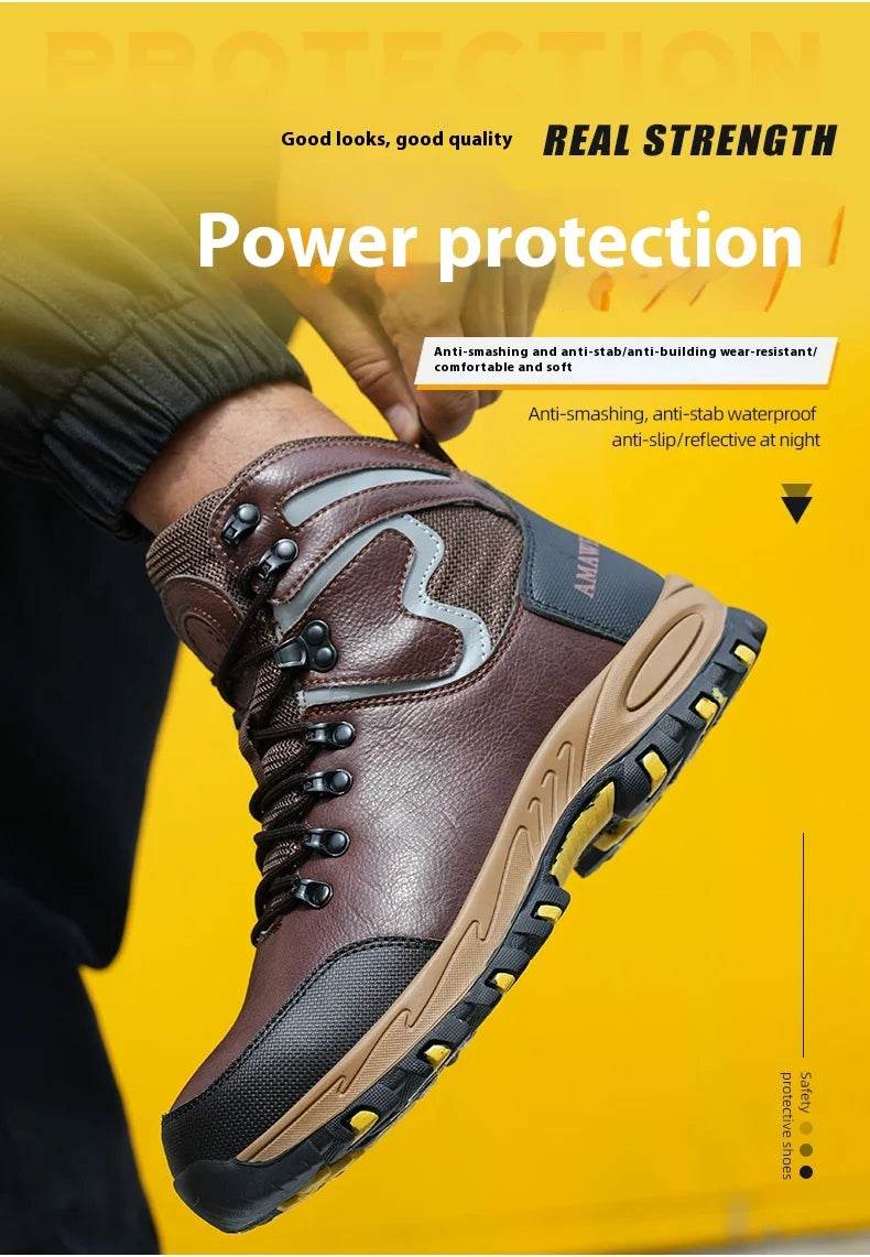 Protection Safety Shoes Anti-puncture Work Hiker Boots Slip Resistant Steel Toe Wear Resistant Indestructible Safety Shoes - FLORANZANI- Beauté & Santé