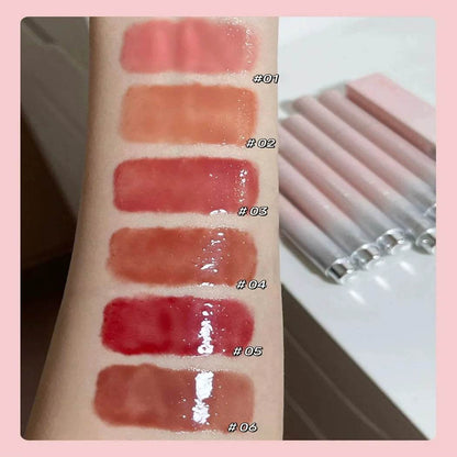 Jelly Solid Lip Gloss Cute Hydrating Mirror Red Brown Lipstick Clear Moisturizing Lips Tint Nature Nude Lip Makeup Cosmetics - FLORANZANI- Beauté & Santé