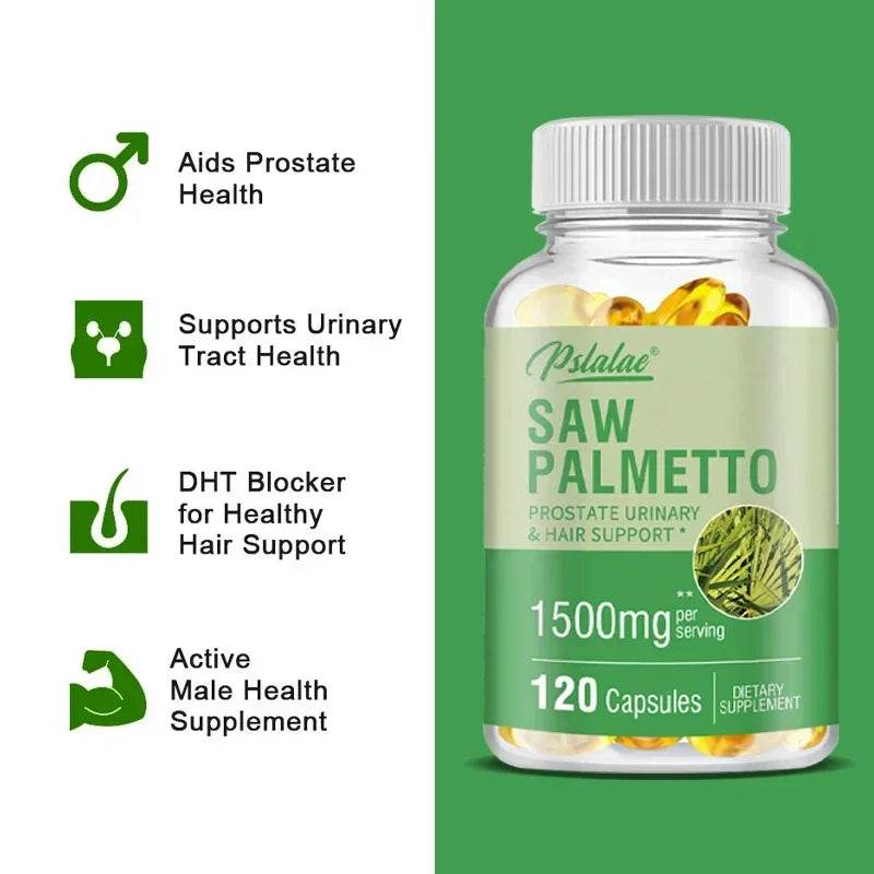 Premium Saw Palmetto - Promotes Male Prostate Health, Prevents Hair Loss, Relieves Frequent Urination, and Promotes Vitality - FLORANZANI- Beauté & Santé