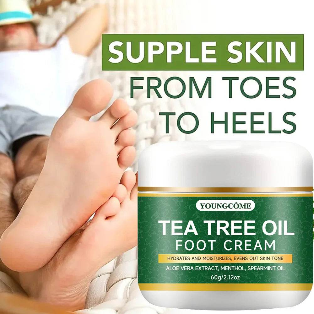 Foot moisturizer with aloe vera and tea tree oil to deeply nourish the skin, for dry and rough skin, daily hand and foot care - FLORANZANI- Beauté & Santé