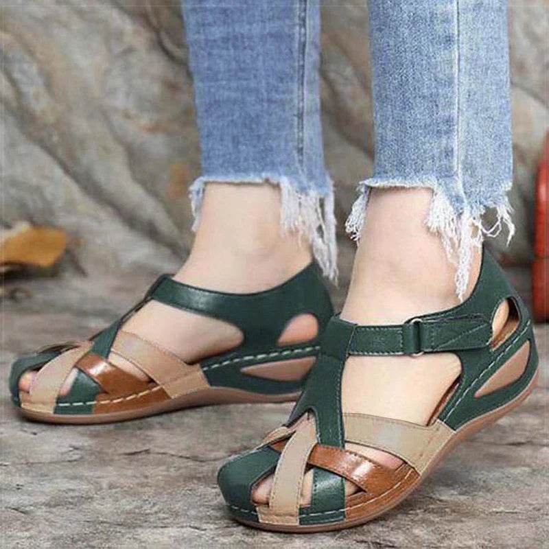 Women's Sandals Soft Wedge Heels Sandals 2025 Summer Shoes Woman Low Platform Sandalias De Mujer Mix Color Summer Sandals Female - FLORANZANI- Beauté & Santé