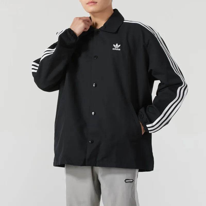 Adidas Clover coat men's 2024 winter new sportswear fashion lapel shirt casual jacket IZ1831 - FLORANZANI- Beauté & Santé