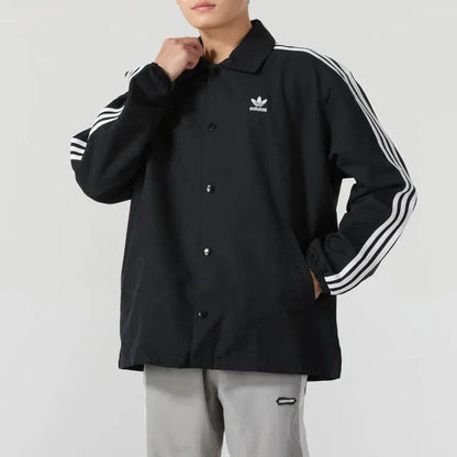 Adidas Clover coat men's 2024 winter new sportswear fashion lapel shirt casual jacket IZ1831 - FLORANZANI- Beauté & Santé