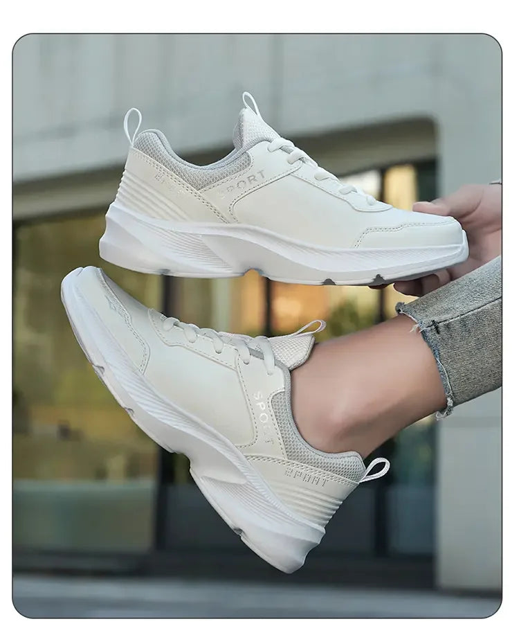 Women's Casual Shoes Breathable Walking Strap Flat Shoes Sports Tennis Women's White and Black Casual Training Shoes New 2024