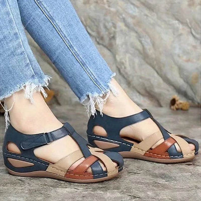 Women's Sandals Soft Wedge Heels Sandals 2025 Summer Shoes Woman Low Platform Sandalias De Mujer Mix Color Summer Sandals Female - FLORANZANI- Beauté & Santé