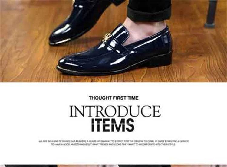 2024 New Fashion Red Men's Social Shoe Casual Glitter Leather Loafers Shoes for Men Slip-on Pointed Toe Dress Shoes Men Footwear - FLORANZANI- Beauté & Santé