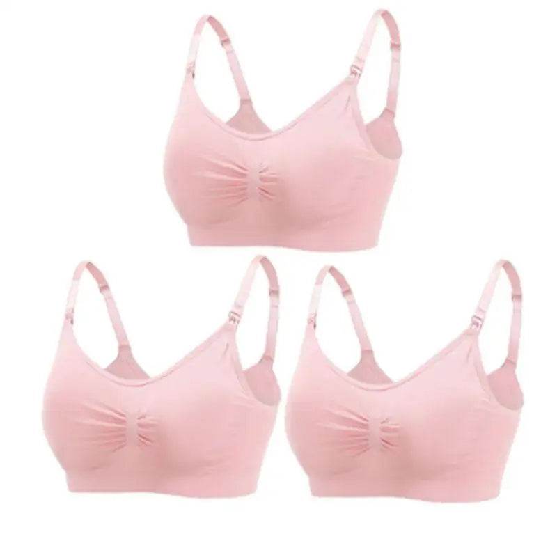 3pcs/Set High Quality Maternity Nursing Bras Cotton Breastfeeding Pregnant Underwear Seamless Large Size Breathable Bra Push Up - FLORANZANI- Beauté & Santé