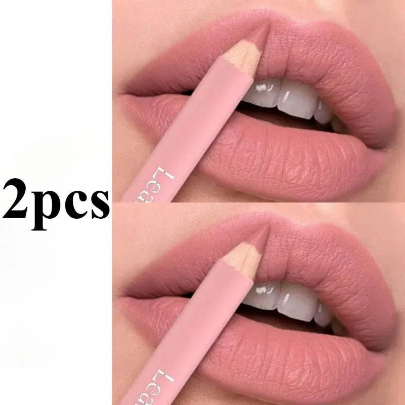 12Color Matte Lipliner Pink Lip Liner Pencil Waterproof Plumping Stain Lipstick Natural Nude Outline Lips Contour Makeup girl - FLORANZANI- Beauté & Santé