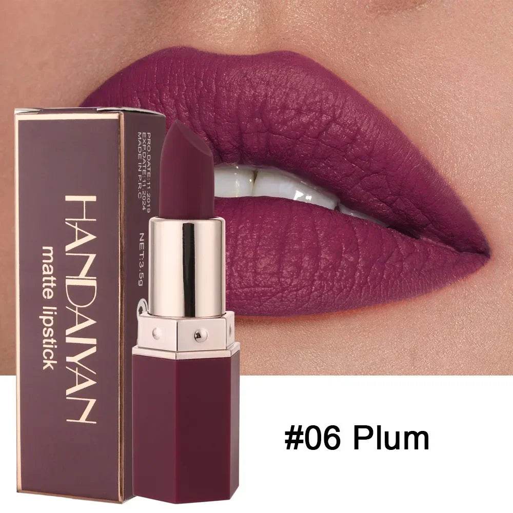 6 Colors Sexy Matte Lipstick Waterproof Long Lasting Color Rendering Non-stick Velvet Lips Liner Pencil Woman Makeup Cosmetics - FLORANZANI- Beauté & Santé