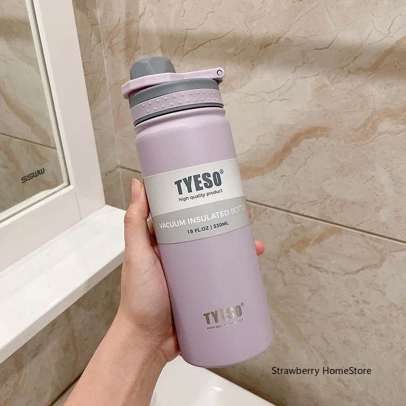 Tyeso 530/750ML Stainless Steel Thermos Bottle Portable Outdoor Sport Water Cup Keeps Cold and Heat High Capacity Thermos Bottle - FLORANZANI- Beauté & Santé