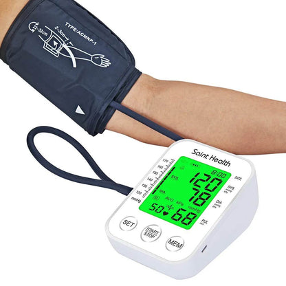 Saint Health Portable Russian Voice Arm Automatic Blood Pressure Monitor BP Sphygmomanometer Tensiometer Heart Rate Pulse Meter - FLORANZANI- Beauté & Santé