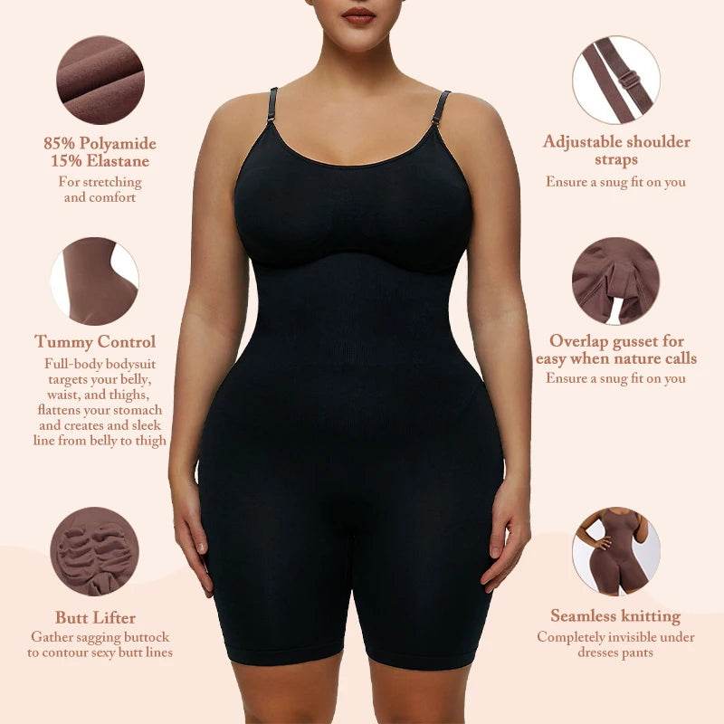 Plus Size Women Butt Lifter Body Shaper Push Up Breast Slimming Waist Tummy Control Shapewear Bodysuit Fajas - FLORANZANI- Beauté & Santé