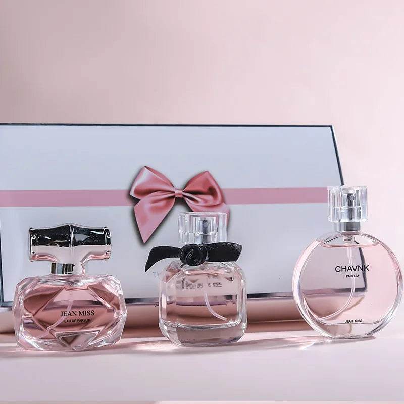 90ML(30mlx3PCS) Eau De Parfum Gift Box Feminino Spray Fresh Light Scent Floral Fruity Chypre Notes LongLasting Women Perfume Set - FLORANZANI- Beauté & Santé