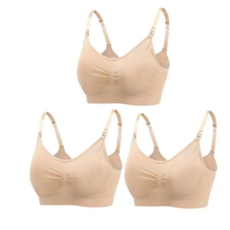 3pcs/Set High Quality Maternity Nursing Bras Cotton Breastfeeding Pregnant Underwear Seamless Large Size Breathable Bra Push Up - FLORANZANI- Beauté & Santé