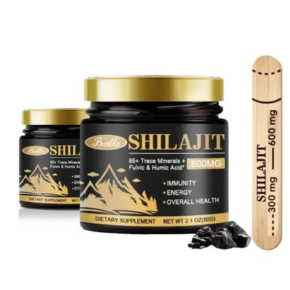 Original Organic Shilajit Resin Bitter Taste 100% Pure Himalaya Beauty Health Hormone Balance 85+ Trace Minerals Fulvic Acid - FLORANZANI- Beauté & Santé