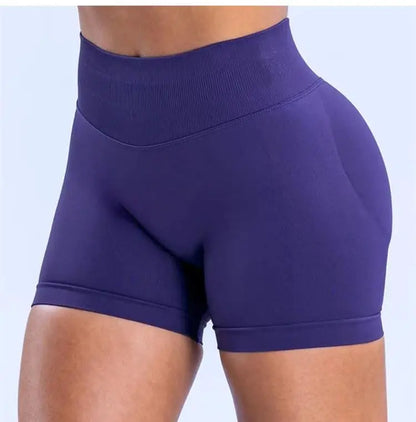 Epligg Women Fitness Sports Shorts 4.5" With logo Gym Shorts Low Ribbed Band Workout Scrunch Butt Yoga Booty Running Short Pants - FLORANZANI- Beauté & Santé