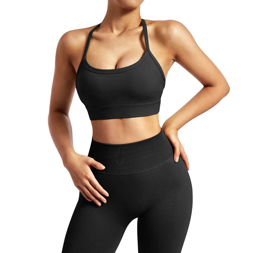 Sports Vest Sports Bra Women Padded Seamless Push Up Crop Top Bra Top Backless Bralette Backless Fitness Sports Top Yoga Top - FLORANZANI- Beauté & Santé