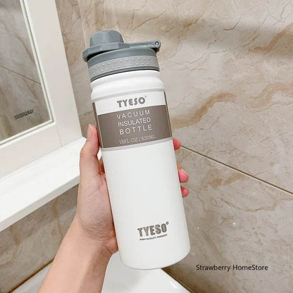 Tyeso 530/750ML Stainless Steel Thermos Bottle Portable Outdoor Sport Water Cup Keeps Cold and Heat High Capacity Thermos Bottle - FLORANZANI- Beauté & Santé