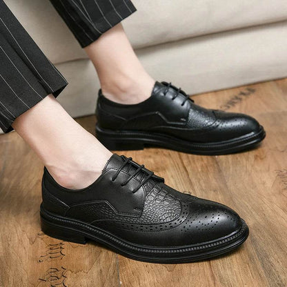 Designer Business Oxfords Formal Wedding Mens Derby Italian Original Crocodile Leather Dress Office Loafers Casual Shoes for Men - FLORANZANI- Beauté & Santé