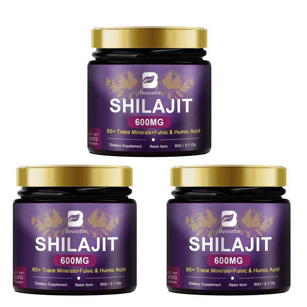 BEWORTHS 60ML 100% Original Shilajits High Purity Shilajit Resin with Fulvic Acid and 85+Trace Minerals Support Overall Health - FLORANZANI- Beauté & Santé