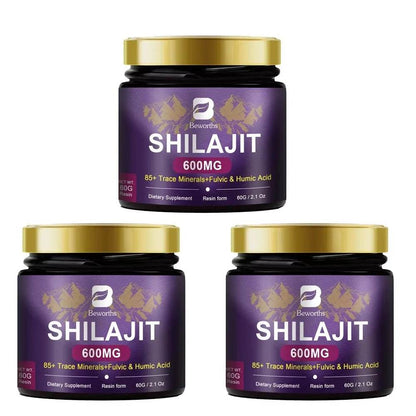 BEWORTHS 60ML 100% Original Shilajits High Purity Shilajit Resin with Fulvic Acid and 85+Trace Minerals Support Overall Health - FLORANZANI- Beauté & Santé