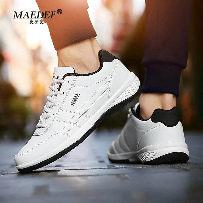 MAEDEF Shoes for Men Leather Sneaker Waterproof Casual Comfortable Men's Sneaker Lace Up Footwear Vulcanized Man Shoe Masculino - FLORANZANI- Beauté & Santé