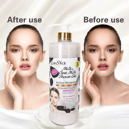 1000ml Scrub bath lotion silky smooth skin foam rich moisture skin toner brighten skin color anti-aging mild lasting fragrance - FLORANZANI- Beauté & Santé