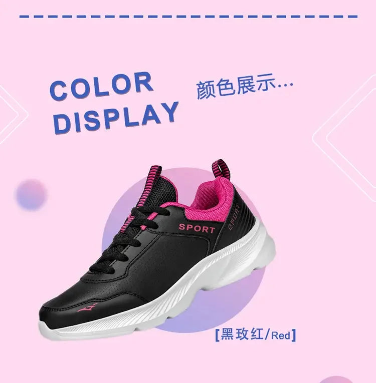 Women's Casual Shoes Breathable Walking Strap Flat Shoes Sports Tennis Women's White and Black Casual Training Shoes New 2024