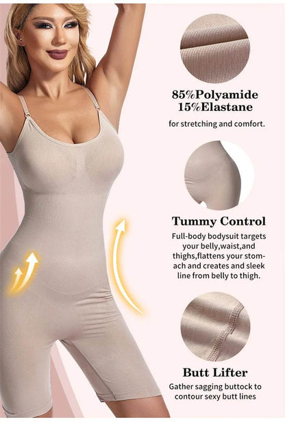 Flarixa Seamless Shapewear Full Body Shaper Hip and Tummy Control Women Comfortable Slimming Bodysuit Faja Plus Size Jumpsuits - FLORANZANI- Beauté & Santé