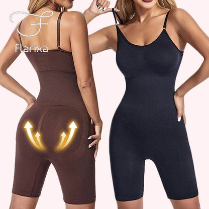 Flarixa Seamless Shapewear Full Body Shaper Hip and Tummy Control Women Comfortable Slimming Bodysuit Faja Plus Size Jumpsuits - FLORANZANI- Beauté & Santé