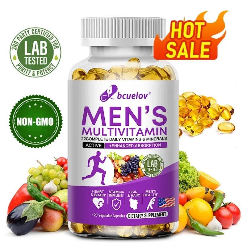 Men's Daily Multivitamin - 22 Vitamins & Minerals, Dietary Supplement for Immunity, Energy, Digestion, Skin, and Overall Health - FLORANZANI- Beauté & Santé