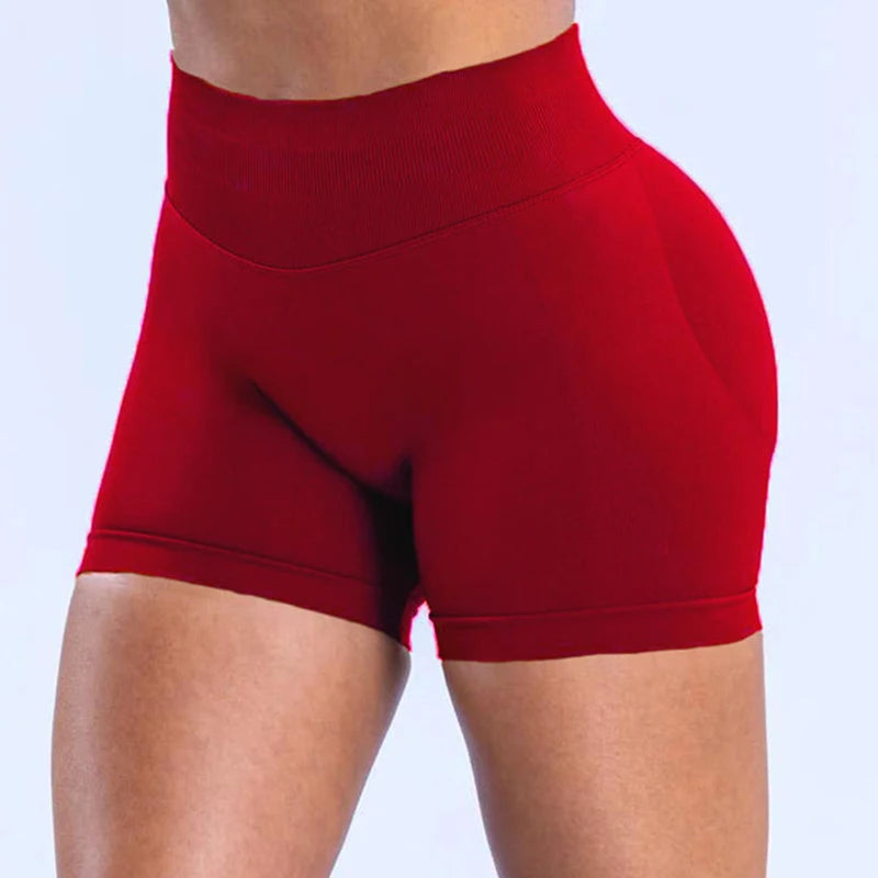 Epligg Damen-Fitness-Sport-Shorts, 11,4 cm, mit Logo, Gym-Shorts, geripptes Band, Workout, Scrunch Butt, Yoga, Booty, Laufshorts